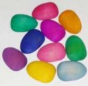 Dyed 1-5/16" X 7/16" Split Robin Eggs, pkg of 10