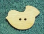 Bird Button, wooden 1.25" x 1"